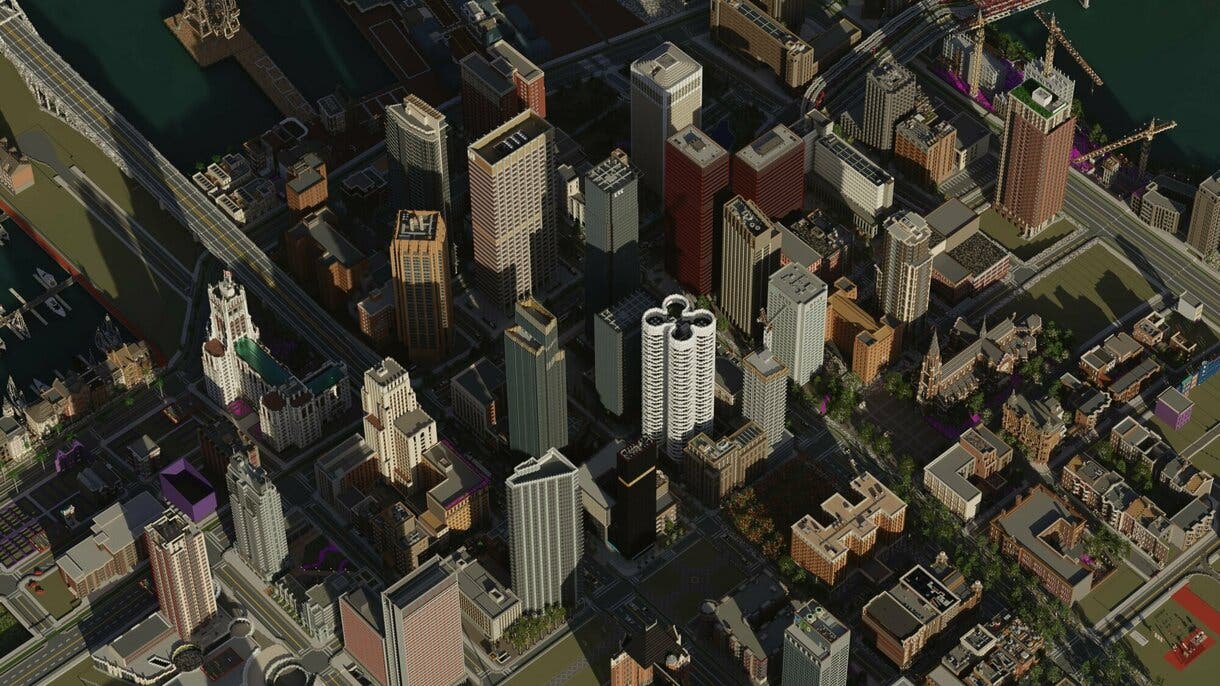 ciudad realista en Minecraft