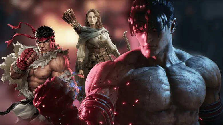 Imágenes de personajes de DD 2, Tekken 8 y Street Fighter