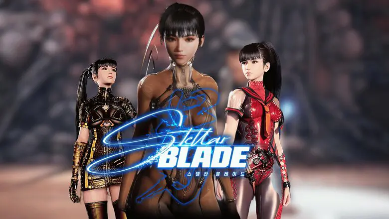 Eve, personaje principal de Stellar Blade junto al sus diferentes trajes en el juego