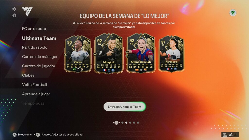 portada best of totw calentamiento tots ea sports fc 24