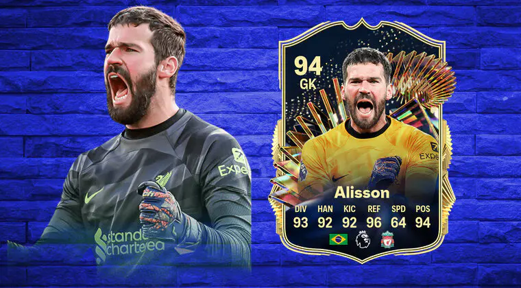 Imagen de EA Sports FC 24: review de Alisson TOTS. ¿Mejor portero que Cech Icono del TOTY?