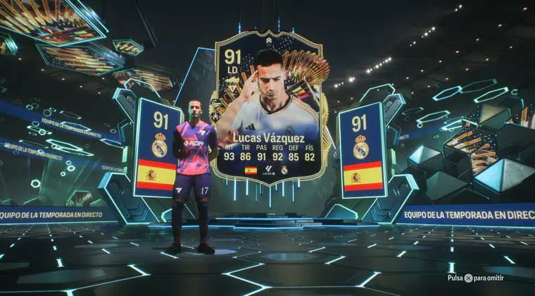 Imagen de EA Sports FC 24: ¿Merece la pena Lucas Vázquez TOTS Live? (Jugador SBC)