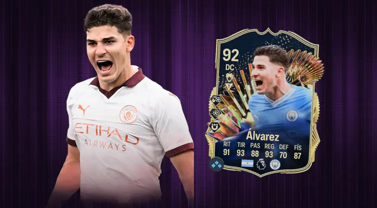 Imagen de EA Sports FC 24: review de Julián Álvarez TOTS. ¿El goleador ideal para onces de Premier League?
