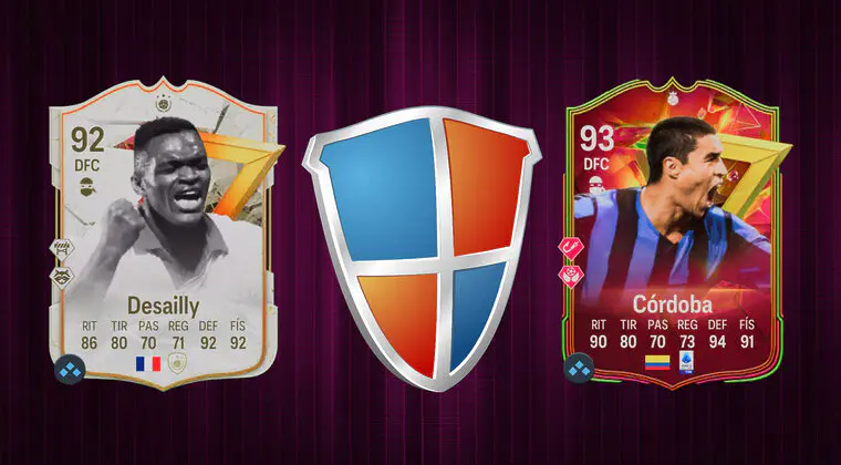 Imagen de EA Sports FC 24: review de Córdoba y Desailly GOLAZO. ¿Los centrales Iconos/Héroes más interesantes?