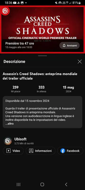 Filtrada la fecha de lanzamiento de Assassin's Creed Shadows