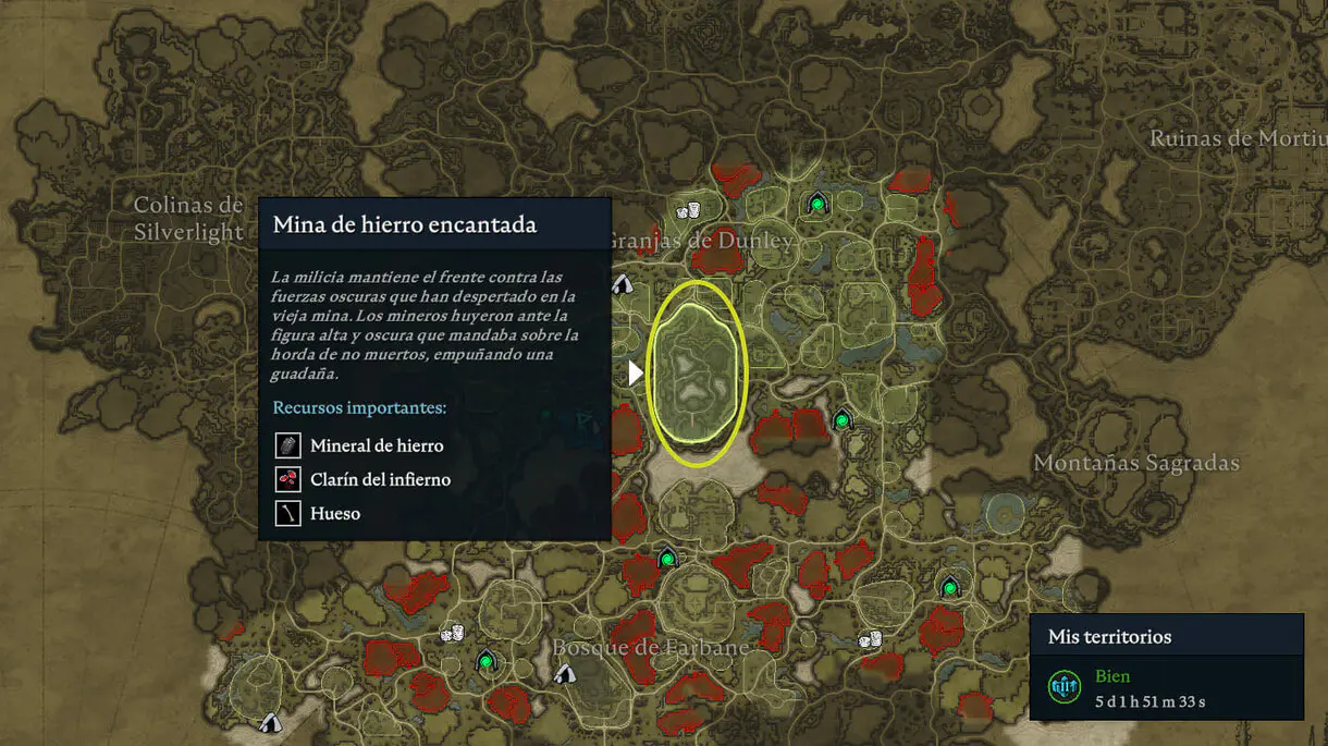 Dónde encontrar Hierro en V Rising.