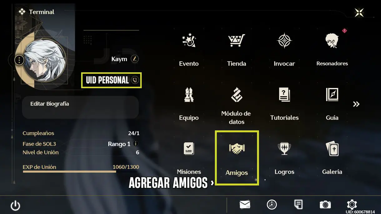 Cómo invitar a amigos en Wuthering Waves