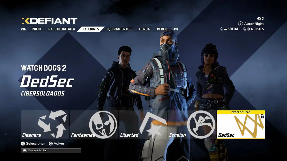 facciones de XDefiant