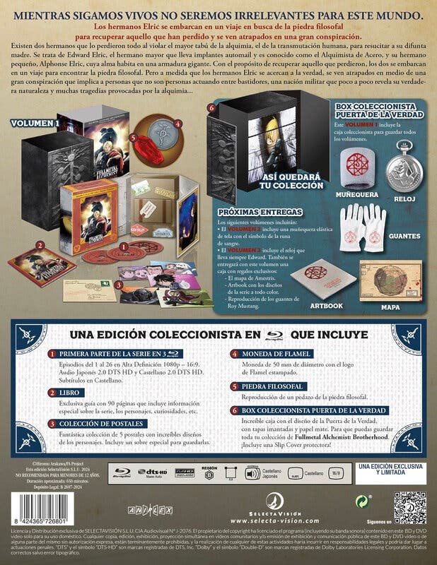 Fullmetal Alchemist Brotherhood detalles edicion coleccionista