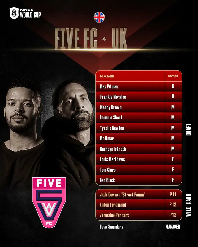 Five FC - Inglaterra kings world cup