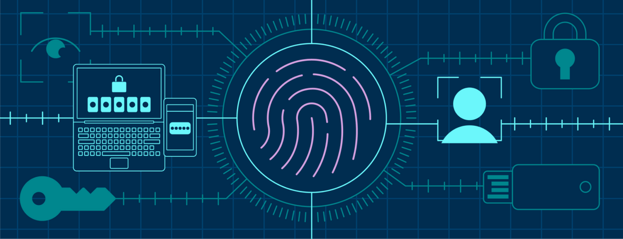 Representación de una passkey digital.