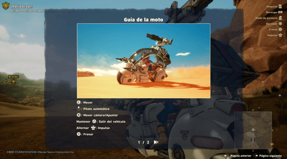 Sand Land - Guía vehículos - Areajugones
