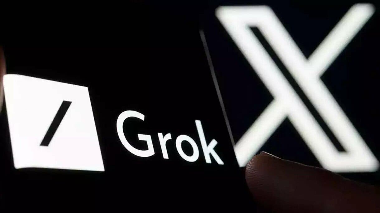 Un móvil con la pantalla de Grok, la IA de X.