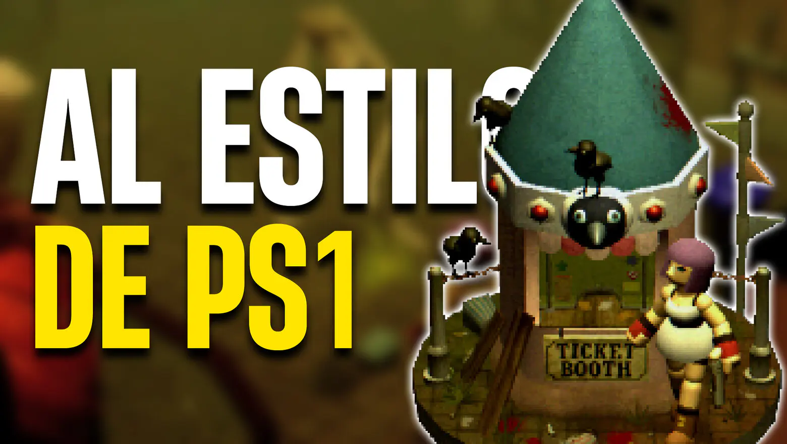 Imagen de Crow Country junto al texto Al estilo de PS1