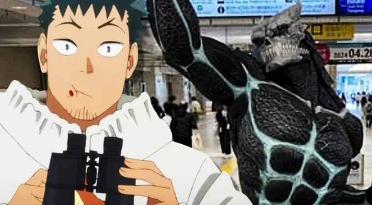 Imagen de Kaiju No. 8 toma el control de Tokio con una espectacular estatua de su protagonista
