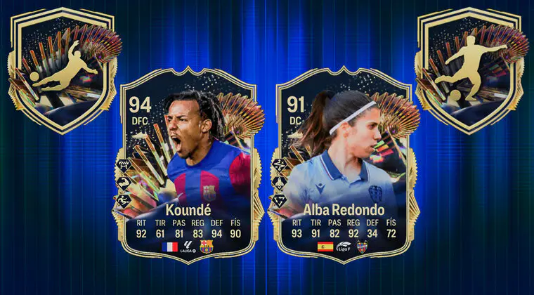Imagen de EA Sports FC 24: ¿Merecen la pena Jules Koundé y Alba Redondo TOTS? (Cartas SBC)