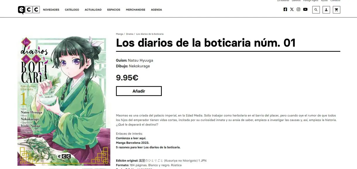 los diarios de la boticaria manga