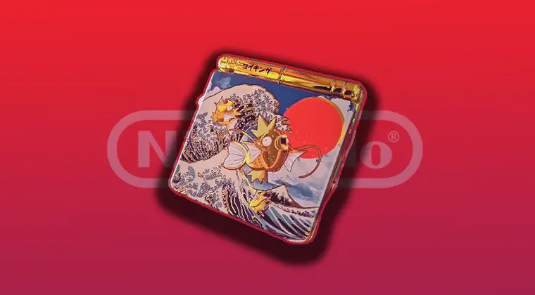 Imagen de Mira esta increíble (y cara) Game Boyn Advance SP, inspirada en la carta especial de Magikarp Shiny