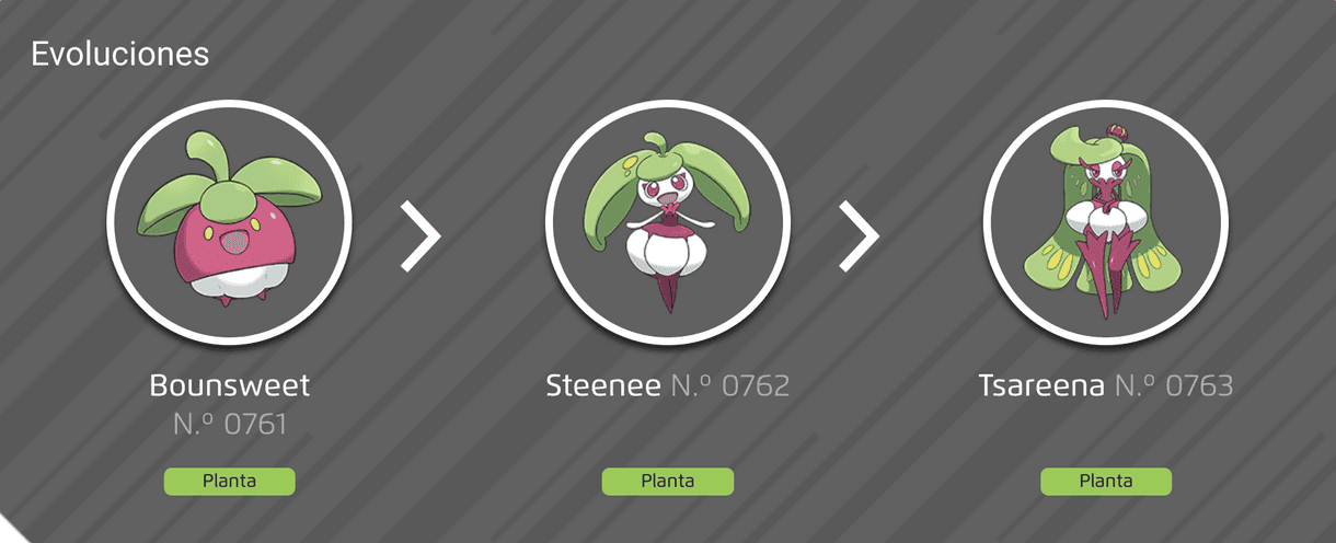 Pokemon Bounsweet Steenee Tsareena