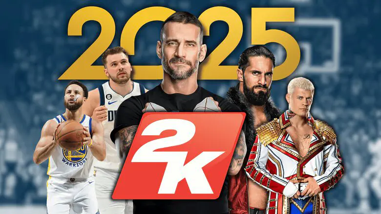 CM Punk, Seth Rollins y Cody Rhodes, junto a las estrellas de la NBA Luka Doncic y Steph Curry