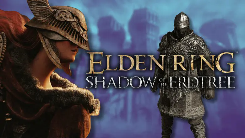 Malenia junto al logotipo del nuevo DLC de Elden Ring