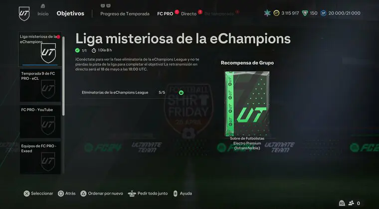 Imagen de EA Sports FC 24: así podemos superar el objetivo "Liga misteriosa de la eChampions"