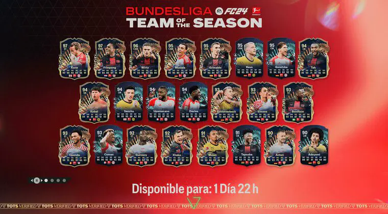Imagen de EA Sports FC 24: ya disponible el SBC de TOTS de la Bundesliga asegurado. ¿Merece la pena?