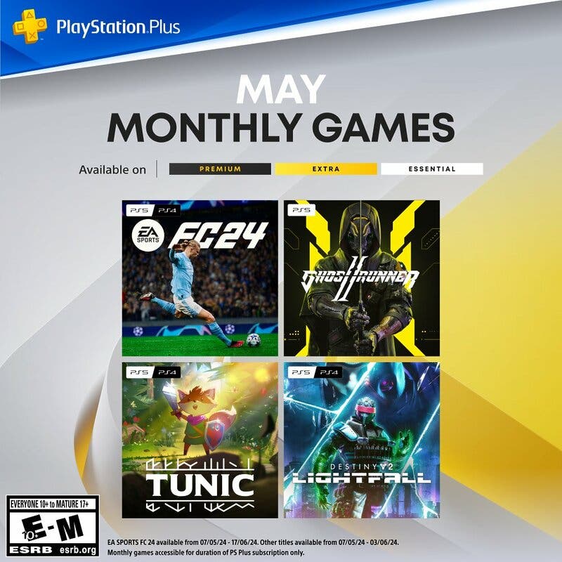 Los juegos de PS Plus de mayo