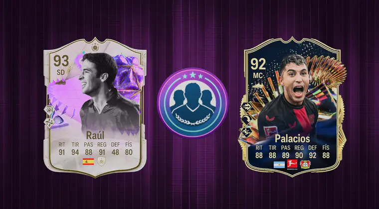 Imagen de EA Sports FC 24: Raúl Icono del Aniversario Ultimate y Palacios TOTS, disponibles en SBC