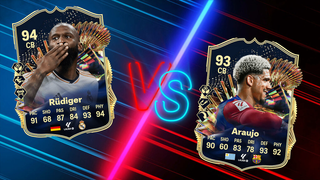 rudiger tots vs araujo tots ea sports fc 24