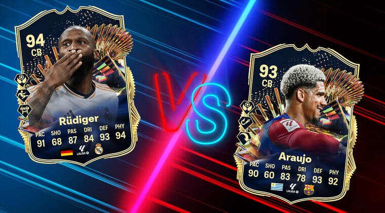 Imagen de EA Sports FC 24: Rüdiger vs Araujo TOTS. ¿Qué central de LaLiga es mejor?