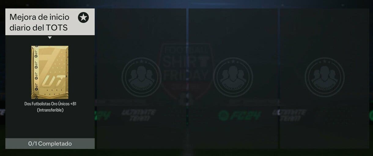 SBC Mejora de inicio diario del TOTS mostrando su recompensa EA Sports FC 24 Ultimate Team