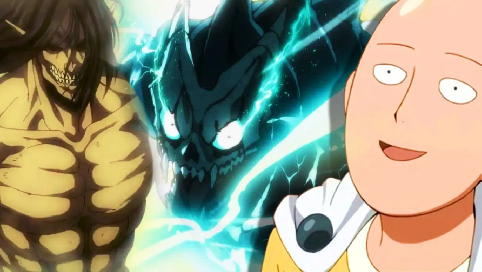 shingeki no kyojin kaiju no 8 one punch man (1)