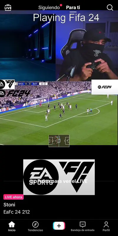 Un usuario retransmitió el partido del Madrid y el Bayern en Tik Tok