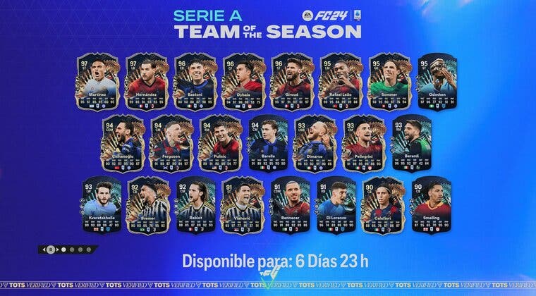 Imagen de EA Sports FC 24: oleada de cartas de nivel con los TOTS de Serie A y NWSL