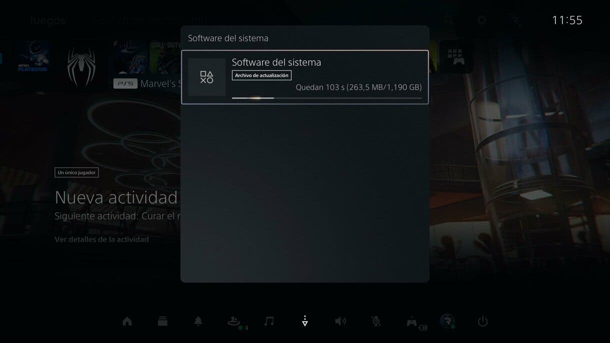 Nueva actualización en PS5