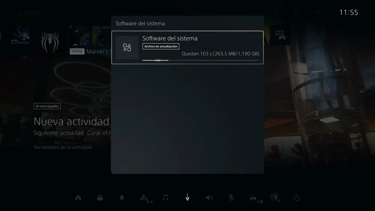 Nueva actualización en PS5