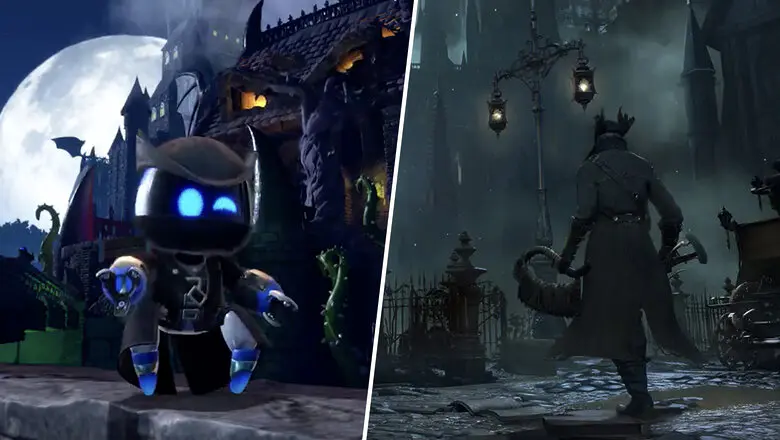 Astro Bot cazador bloodborne