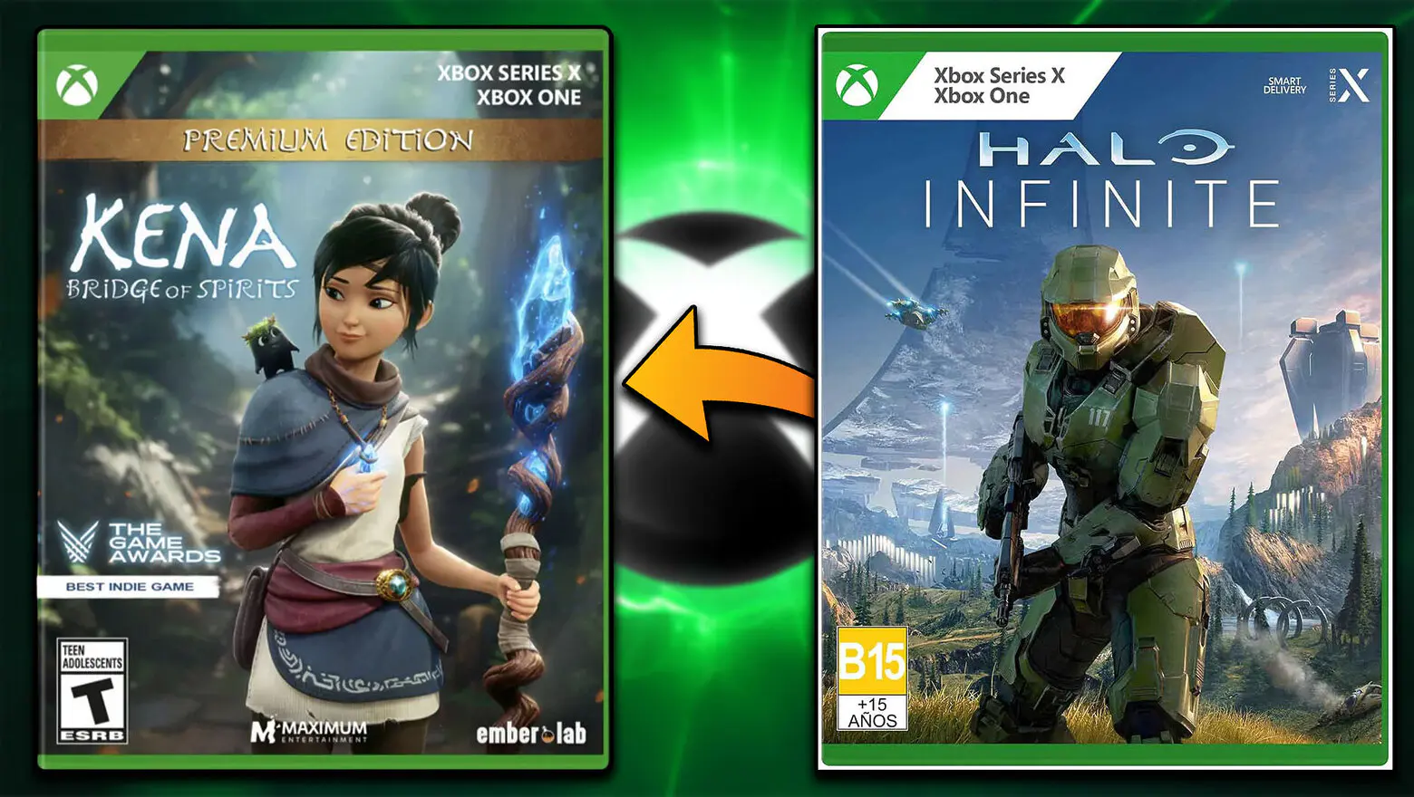 cajas de los juegos de Xbox