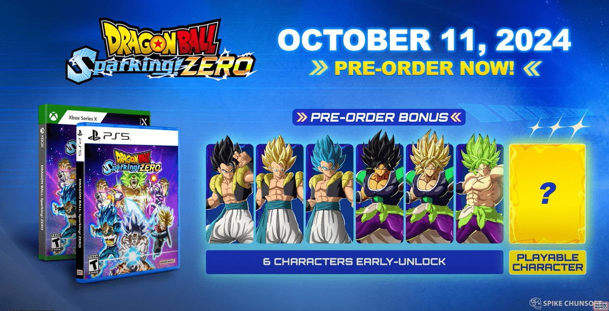 Bonus de reserva de Dragon Ball: sparking! ZERO