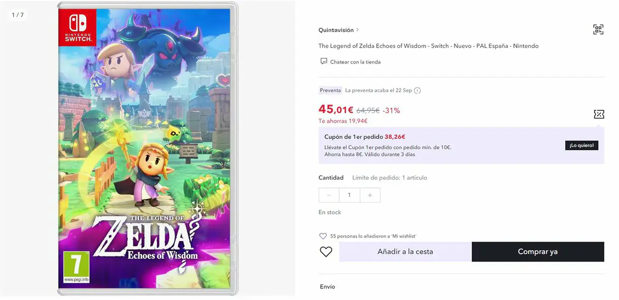 The Legend of Zelda Echoes of Wisdom reserva