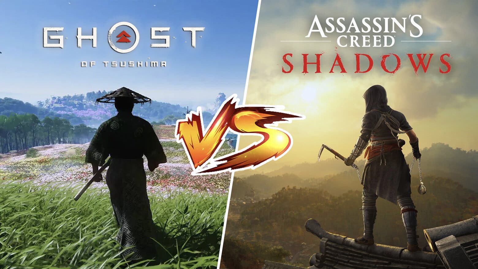 Comparativa entre Ghost of Tsushima y Assassin's Creed Shadows