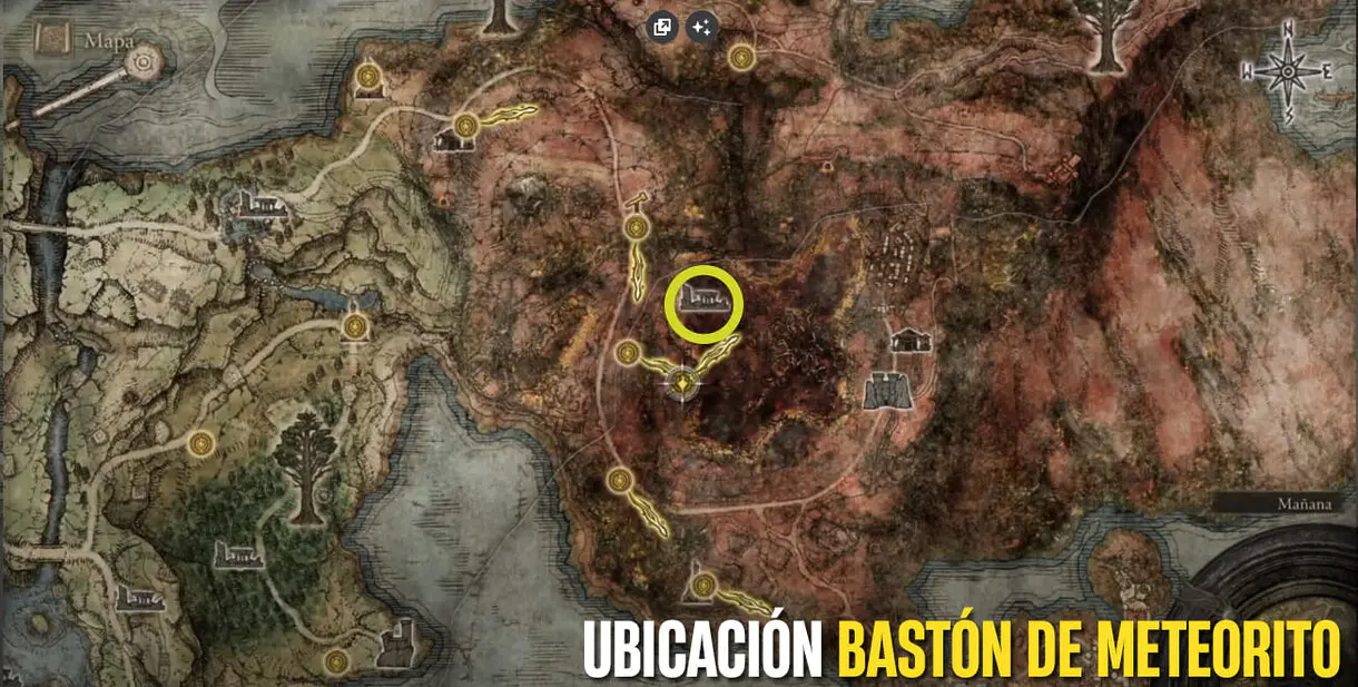 Dónde encontrar el Bastón de Meteorito en Elden Ring