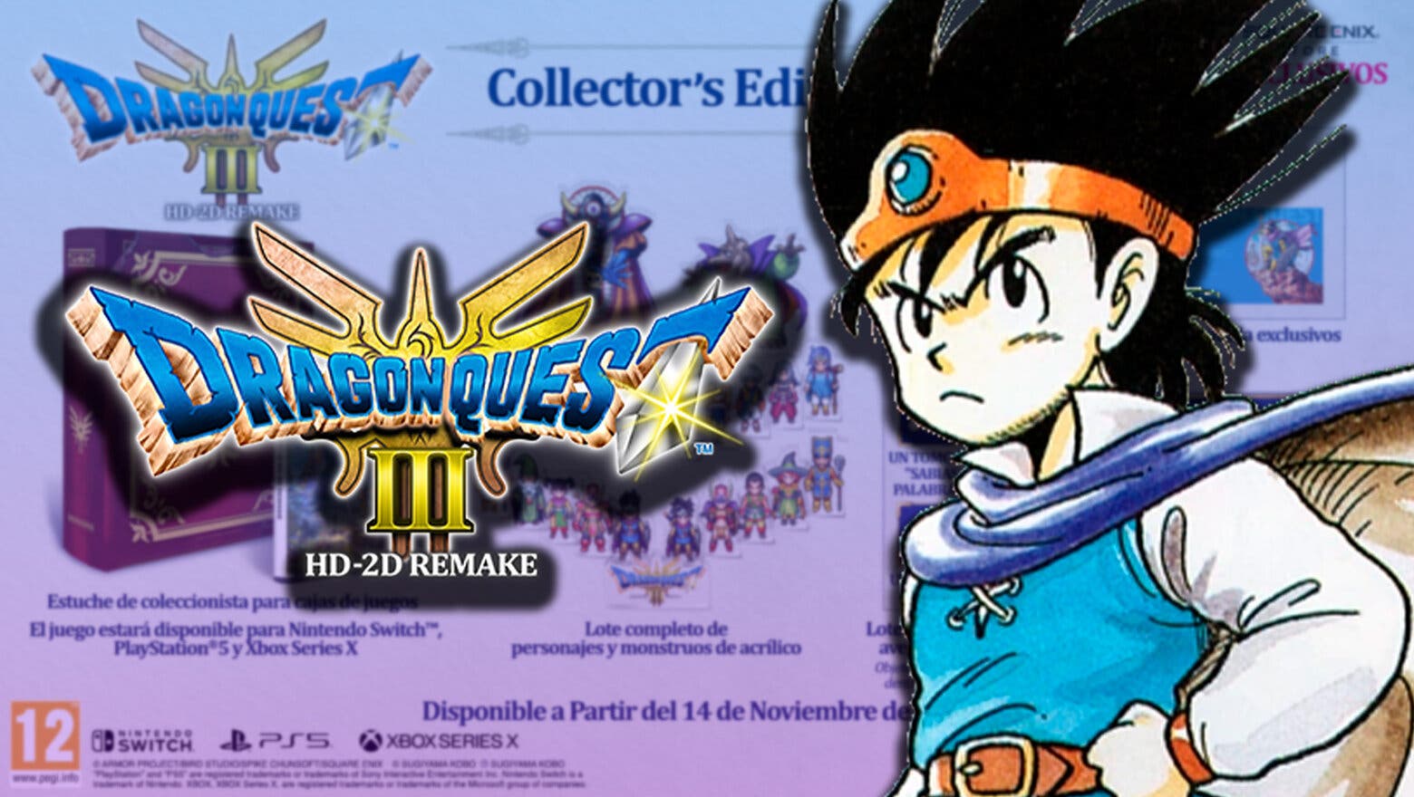 El remake de Dragon QUest III saldrá el 14 de noviembre