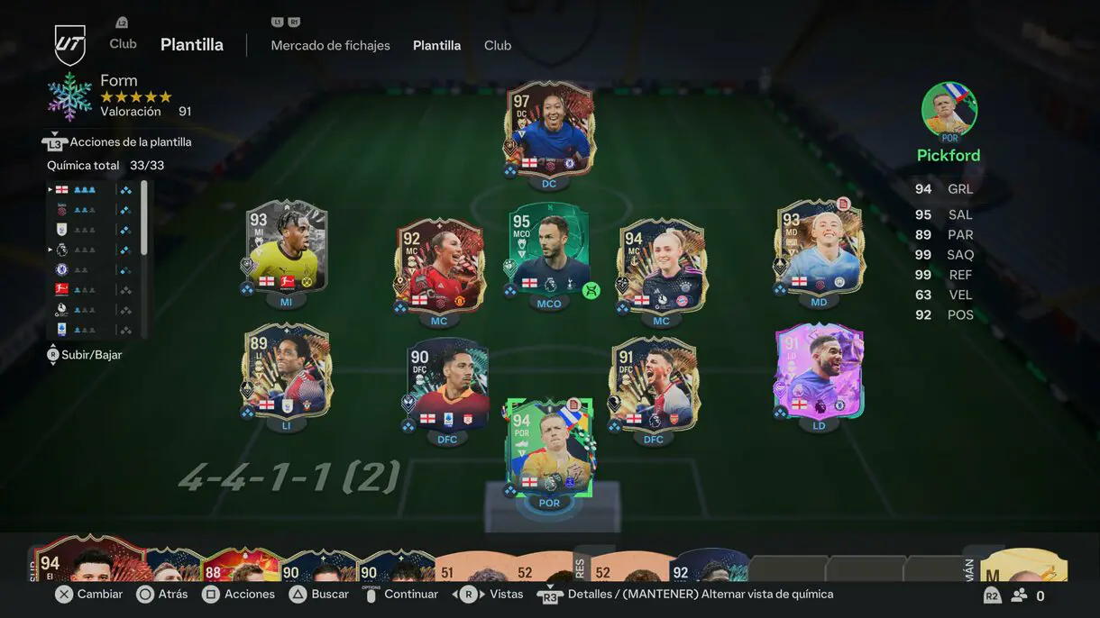 Plantilla de ingleses EA Sports FC 24 Ultimate Team