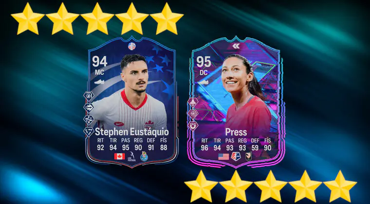 Imagen de EA Sports FC 24: ¿Merecen la pena Eustáquio Deja huella y Press Flashback? (Cartas SBC)