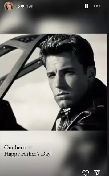 felicitacion de jennifer lopez a ben affleck