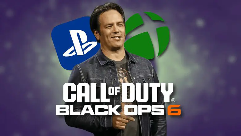 Phil Spencer junto al logo de Call of Duty: Black Ops 6