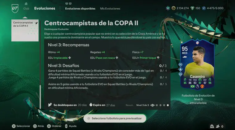 Imagen de EA Sports FC 24: ¿Qué cartas uso en las Evoluciones "Centrocampistas de la COPA"?