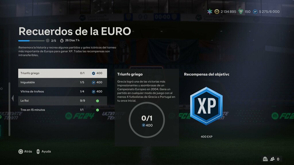 portada objetivos recuerdos de la euro ea sports fc 24
